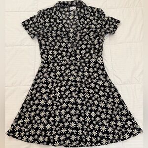 H&M Black and White Floral Mini Dress